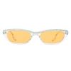helena Small Cute Cat Eye Sunglasses for Women Trendy Shiny Bling Diamond Rectangular Rhinestone Sun Glasses (white) view 2