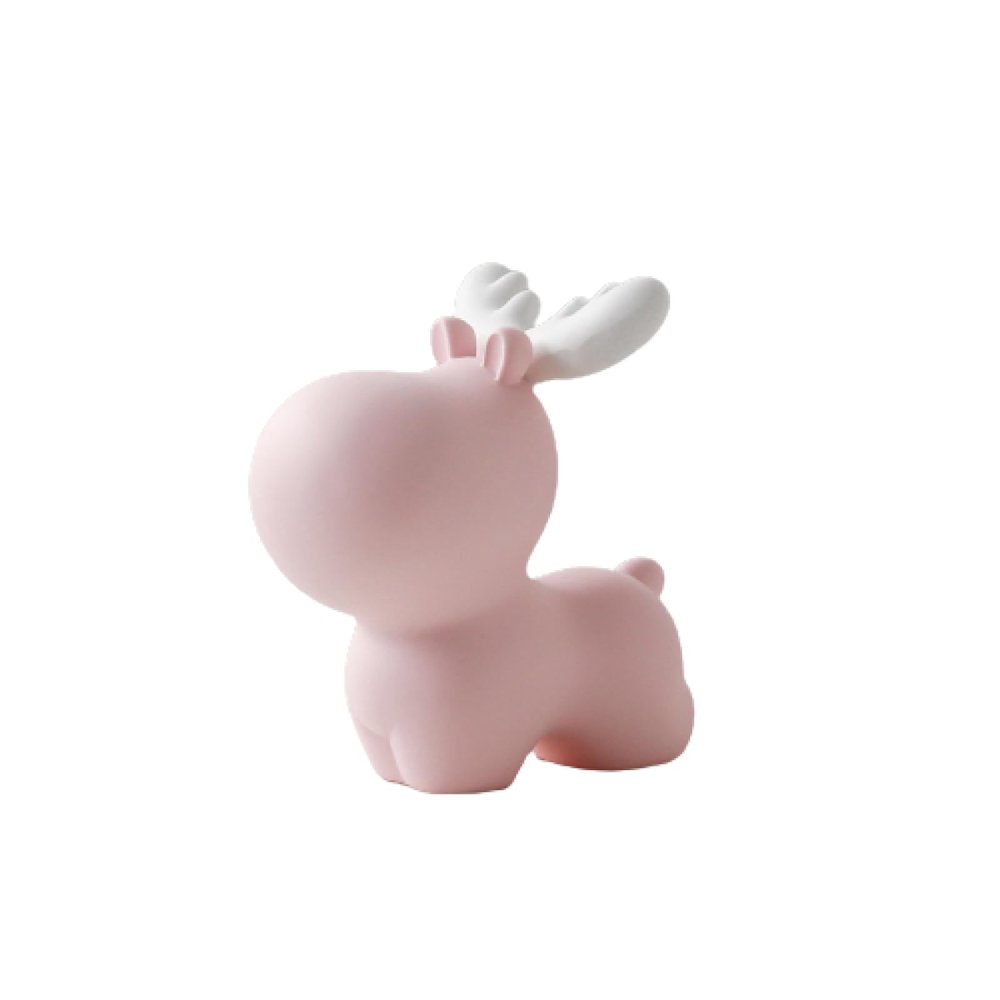 Deer Piggy Bank, Resin Ornaments Birthday Gifts, Housewarming, handicrafts, Decorative Gifts Mediumpink-3(referencesize)
