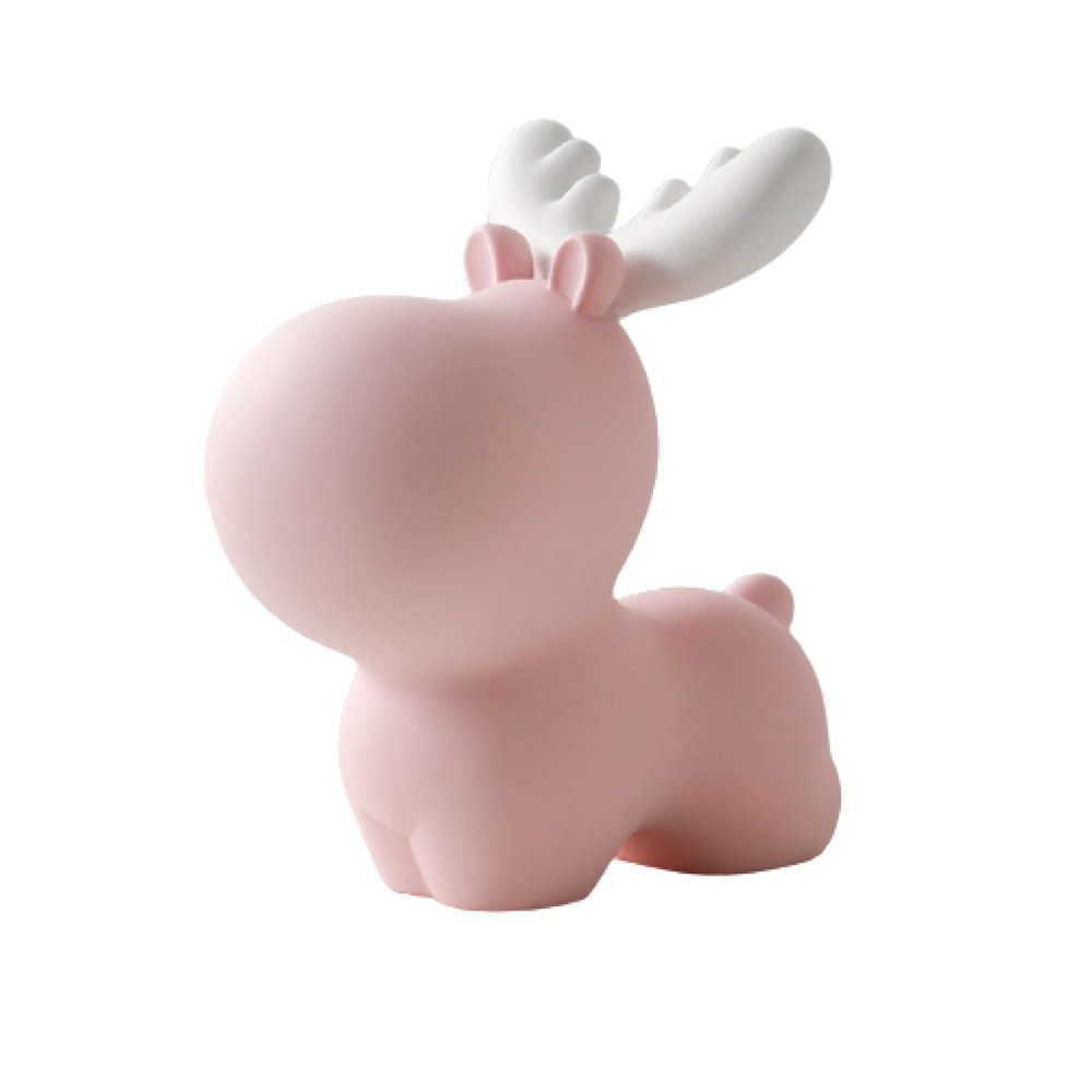 Deer Piggy Bank, Resin Ornaments Birthday Gifts, Housewarming, handicrafts, Decorative Gifts LargePink2(referencesize)