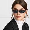 MUTYNE Retro Rectangle Sunglasses Women Vintage Small Frame Sun Glasses Ladies Classic Black Square,C1,One size view 2