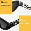 MUTYNE Retro Rectangle Sunglasses Women Vintage Small Frame Sun Glasses Ladies Classic Black Square,C1,One size view 4