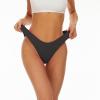 Bellecarrie Womens Cheeky Brazilian Scrunch Butt Bikini Bottoms Low Rise High Cut Sexy Womens Swim Bottoms High Leg Rave Bottoms, Black, XL view 1