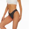 Bellecarrie Womens Cheeky Brazilian Scrunch Butt Bikini Bottoms Low Rise High Cut Sexy Womens Swim Bottoms High Leg Rave Bottoms, Black, XL view 4