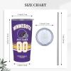 Custom Minnesota Tumbler, Personalized Name and Number Tumbler Cup, Customized Stainless Steel Travel Coffee Mug Keeps Drinks Cold and hot Gifts for Men Women Fans view 3