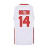CAIYOO Mens Wildcats High School Jersey 14 Troy Bolton 8 Chad Danforth Basketball Jersey (14 White, XX-Large) view 2