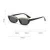 helena Small Cute Cat Eye Sunglasses for Women Trendy Shiny Bling Diamond Rectangular Rhinestone Sun Glasses (black+leopard) view 4