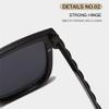 MUTYNE Classic Square Sunglasses Men Women Glasses Leg Design Sun Glasses Retro Driving Outdoor Travel,black gray,One size view 4