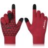 Achiou Winter Gloves, Glove for Men Women, Upgraded Touch Screen Texting Warm Running with Thermal Soft Knit Lining view 1