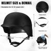 Cuffbow 4 Packs Tactical Vest Helmet Gloves Mask Set Paintball Vest Paintball Airsoft Fast Helmet Mask Gloves(Black) view 3
