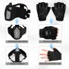 Cuffbow 4 Packs Tactical Vest Helmet Gloves Mask Set Paintball Vest Paintball Airsoft Fast Helmet Mask Gloves(Black) view 4