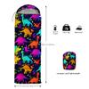 Sleeping Bags for Adults and Kids Camping Sleeping Bags for Girls and Boys Lightweight Waterproof Cold/Warm 3-Season Outdoor Travel with Compression Bags (Colorful Dinosaur, Single -31.5x90.5) view 4