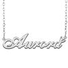 A168A Aurora Custom Name Necklace Customized Personalized Plated Name Necklace for Mother Daughter Christmas New Year Silver view 1