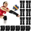 Breathffy 6 Pairs Volleyball Knee Pads and 6 Pairs Padded Passing Sleeves Volleyball Arm Sleeves Padded, Protective Knee Brace Forearm Elbow Sleeve Train Accessories(Black) view 1
