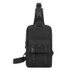 Aliuciku Shoulder Bag Messenger Bag Waterproof Commuter Chest Bag Multifunctional Chest Bag (Color : Black)