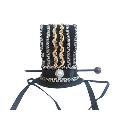 YTDJJWLS Ancient Headgear Staff Outer Hat Hanfu Accessory Hat Ancient Performance Hat Black