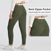 Willit Women's Fleece Lined Jogger Pants Zipper Pockets Water Resistant Winter Hiking Sweatpants Thermal Running High Waisted Olive Green S view 2