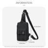 Aliuciku Shoulder Bag Messenger Bag Waterproof Commuter Chest Bag Multifunctional Chest Bag (Color : Blue) view 2