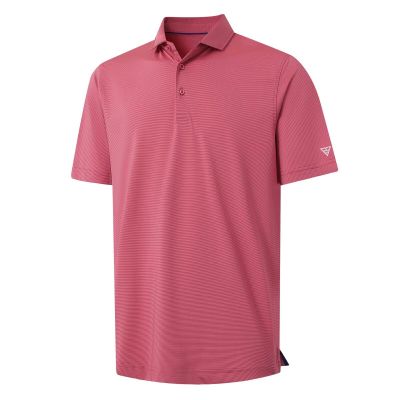 MAELREG Mens Golf Shirts Short Sleeve Pin Striped Activewear Dry Fit Moisture Wicking Soft Polo Shirts for Men