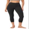 ODODOS Buttery Soft Lounge Yoga Leggings for Women Cropped Length 23" High Waist Yoga Pants, Onyx Black Grey, XX-Large view 1