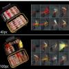 KTGCOZS Pack of 40/72/100/120 Insect Flies Fly Fishing Lure Bait Dry Wet Nymph Feather Hook Set (72PCS) view 3