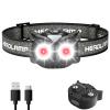 Lsnisni Headlamp Rechargeable,Ultra-Light Bright LED Kids Headlamp with Red Light, Head lamp for Adults and Kids with 5 Modes, Waterproof Forehead Flashlight for Camping Outdoor Hiking Running view 1