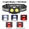 Lsnisni Headlamp Rechargeable,Ultra-Light Bright LED Kids Headlamp with Red Light, Head lamp for Adults and Kids with 5 Modes, Waterproof Forehead Flashlight for Camping Outdoor Hiking Running view 3