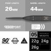 Target Darts Bolide Void 05 26G 90% Tungsten Swiss Point Steel Tip Darts Set view 2