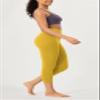 ODODOS 2-Pack Buttery Soft Lounge Yoga Capris for Women 23" High Waist Non See Through Cropped Leggings, Black+Mango Mint, XX-Large view 3