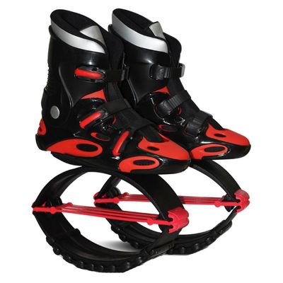 TvyEs Kangaroo Jumping Shoes, Adjustable Non-Slip Fitness Jump Shoes, Kids Unisex Bounce Shoes for Boys and Girls (Color : Black+rde, Size : Medium)