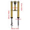 WPHMOTO 10'' Front Forks Suspension Shock, Bike Suspension Fork 500mm 19.69in for CRF50 XR50 Pit Bike 70cc 110cc 125cc view 2