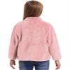 Xnihocha Kids Girls Fleece Jacket Coat Full-Zip Turtleneck Tops with Pocket Fall Winter Outerwear Pink 2-3 Years view 2