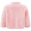 Xnihocha Kids Girls Fleece Jacket Coat Full-Zip Turtleneck Tops with Pocket Fall Winter Outerwear Pink 2-3 Years view 4