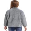 Xnihocha Kids Girls Fleece Jacket Coat Full-Zip Turtleneck Tops with Pocket Fall Winter Outerwear Grey 11-12 Years view 2