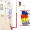 BTURYT Adults Vertical Jump Tester Floor-Standing Jumping Height Training Aid with Drawstring and Moving Wheel Indoor Outdoor Stadium Jumping Test Assessment Tool A-170-320cm view 1