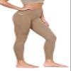 ODODOS Buttery Soft Lounge Yoga Leggings with Pockets for Women Full Length 28" High Waist Yoga Pants, Light Brown, Small view 1