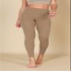 ODODOS Buttery Soft Lounge Yoga Leggings with Pockets for Women Full Length 28" High Waist Yoga Pants, Light Brown, Small view 3