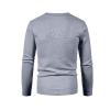 2023 Mens Button Down Sweaters Cardigan V Neck Long Sleeve Cable Knit Cardigan Sweater Slim Fit Knitwear with Buttons Men's Winter Coats Big and Tall 4XL Gray M view 3