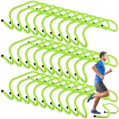 Wettarn 30 Pcs 6" Speed Agility Training Hurdles Plyometric Practice Agility Hurdle for Kids, Athletes, Basketball, Baseball, Soccer, Football Indoor Outdoor Sports Equipment(Green)