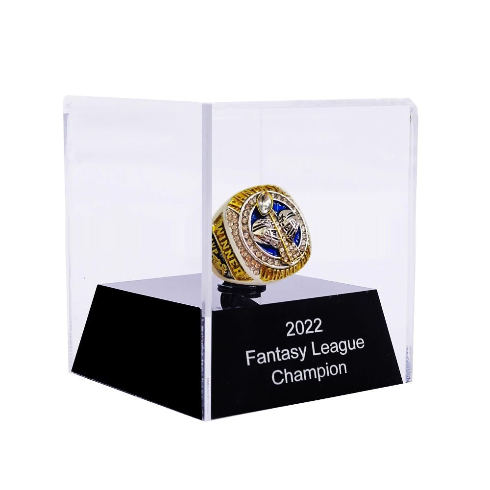 Fantasy Football Ring 2022 | Heavy FFL Championship Ring |MVP Award Trophy for Fantasy Football League Winner (size 11, ring and case together)