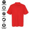 San Diego State University Primary Mark Men's Adult 100% Cotton Knit Polo Shirt, Red, XX-Large view 4