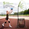 ZivPlay Volleyball Setter Training Equipment Volleyball Setting Trainer Setter Net with 2 Target Hoop Size 5 Angle and Height Adjustments Ball Collection Bag view 3