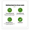 Pilipane for Long-Lasting Plastic Golfer Score Counter for 2 Players, 2 Digits Stroke & Putt Counting Clicker with Zeroing Function(Main Black + White) view 3