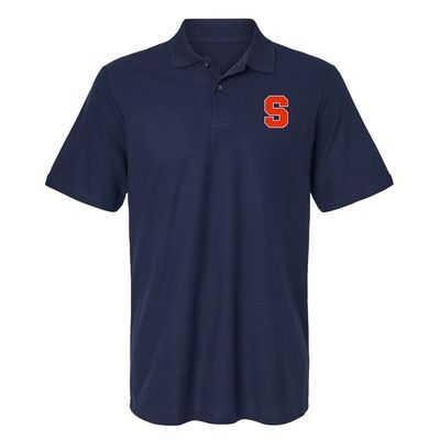 Syracuse University Primary Mark Men's Adult 100% Cotton Knit Polo Shirt, Navy, XX-Large