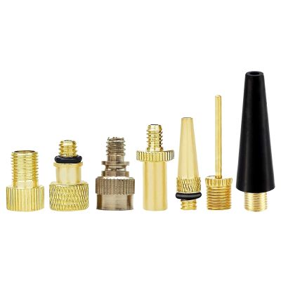 Bike Inflate Valve Adapter Set - Convert Presta to Schrader, Schrader to Presta, Presta to Presta - Tire Valve Extension fit DV SV AV FV Valves (7 Pack)