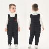 He&Yingmin Baby Toddlers Snow Bib Overalls Snowsuit Winter Warm Down Pants Thicken Windproof Resistant Ski Pants (Standard, 12-18 Months, Black) view 2