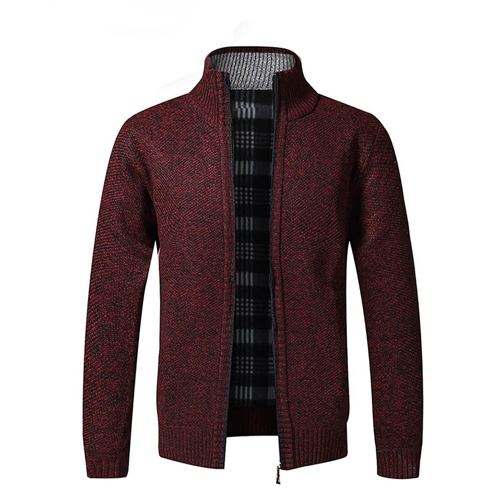 2023 Mens Cardigan Sweaters with Zipper Shawl Collar Cardigan Slim Fit Button Cable Knit Long Sleeve Sweater Coat 2023 Lightweight Sweaters Plus Size Wine M