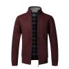 2023 Mens Cardigan Sweaters with Zipper Shawl Collar Cardigan Slim Fit Button Cable Knit Long Sleeve Sweater Coat 2023 Lightweight Sweaters Plus Size Wine M