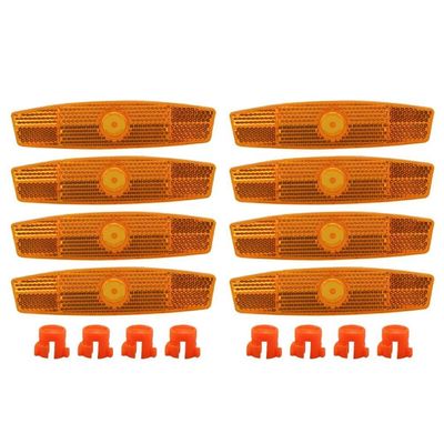 Acinkeety 8Pcs/Set Riding Bike Bicycle Warning Reflector Bicycle Wheel Spoke Reflector for Mountain Bike Road Bike Safety Warning Bike Spoke Reflector Bike Warning Reflector