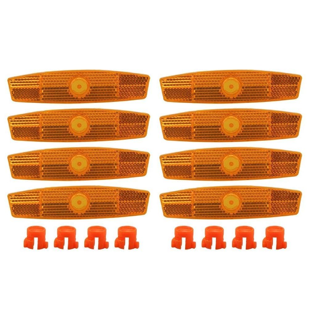 Acinkeety 8Pcs/Set Riding Bike Bicycle Warning Reflector Bicycle Wheel Spoke Reflector for Mountain Bike Road Bike Safety Warning Bike Spoke Reflector Bike Warning Reflector