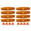 Acinkeety 8Pcs/Set Riding Bike Bicycle Warning Reflector Bicycle Wheel Spoke Reflector for Mountain Bike Road Bike Safety Warning Bike Spoke Reflector Bike Warning Reflector view 1